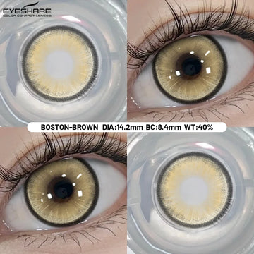 Qfdian 1Year Brown Lens Colorcon Korean Colored Contact Lenses Fashion Lenses Y2K Beauty Pupils Lente De Contato